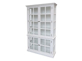Vitrineskab m. 4 låger/hylder 196x120x40 cm hvid